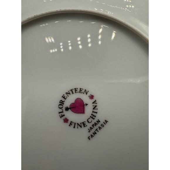 set of 6 Vtg Florenteen Fine China Lunch Salad Plates Fantasia Pattern Japan - Picture 5 of 5
